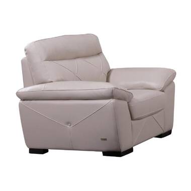 Ivory leather armchair hot sale